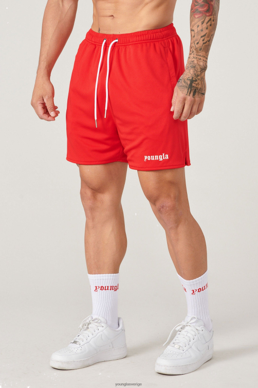 YoungLA män 134 set med shorts och strumpor röd Kläder 62TXL498