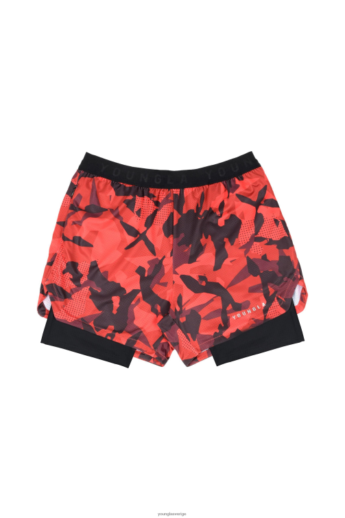 YoungLA män 138 trilogi camo kompressionsshorts röd camo Kläder 62TXL725