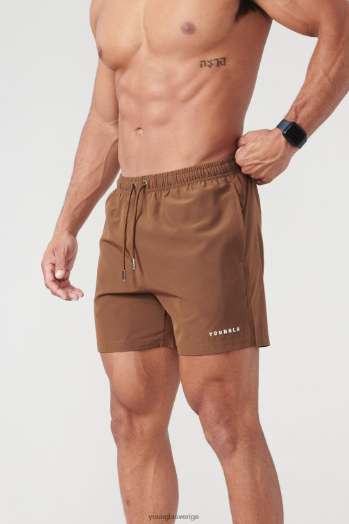 YoungLA män 140 natt badshorts 23\' kaffe Kläder 62TXL543