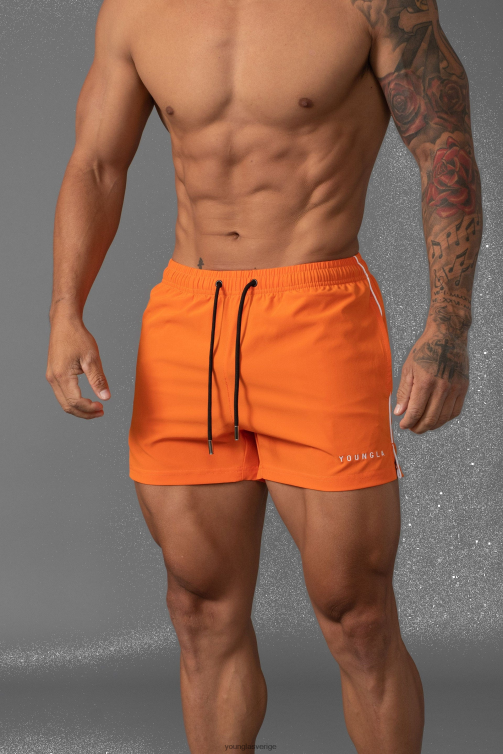 YoungLA män 143 korta korta badshorts orange Kläder 62TXL664
