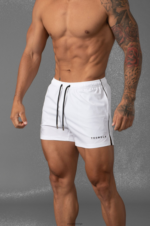YoungLA män 143 korta korta badshorts vit Kläder 62TXL669