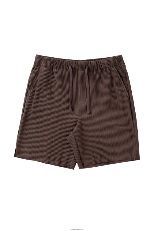 YoungLA män 148 veckade festivalshorts choklad Kläder 62TXL527