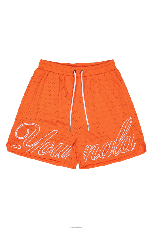 YoungLA män 155 mästerskapshorts orange Kläder 62TXL473
