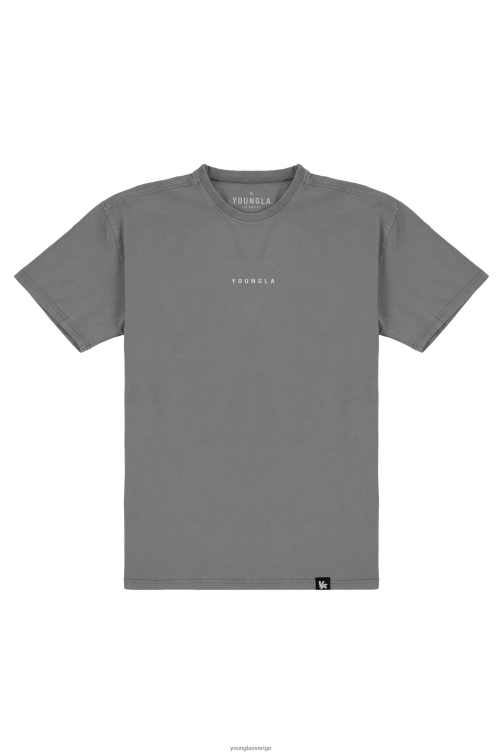 YoungLA män 401 t-shirts med domkrafter grå tvätt Kläder 62TXL135