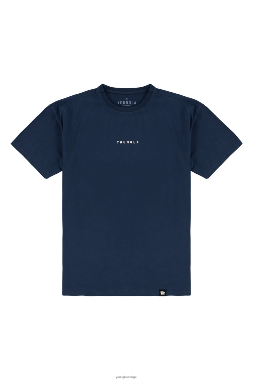 YoungLA män 401 t-shirts med domkrafter marin tvätt Kläder 62TXL137