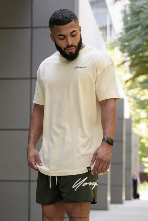 YoungLA män 408 självbiografi-tröjor grädde Kläder 62TXL211