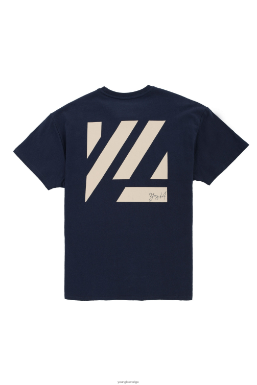 YoungLA män 413 överdimensionerade blockskjortor Marin Kläder 62TXL261