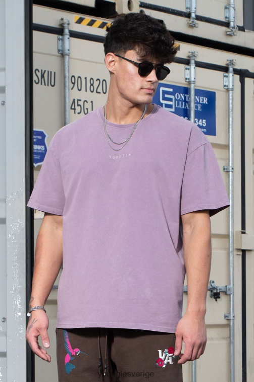 YoungLA män 420 essential oversized t-shirt lavendel tvätt Kläder 62TXL163