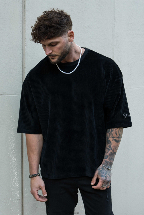 YoungLA män 421 manchester t-shirts i superstorlek svart Kläder 62TXL167