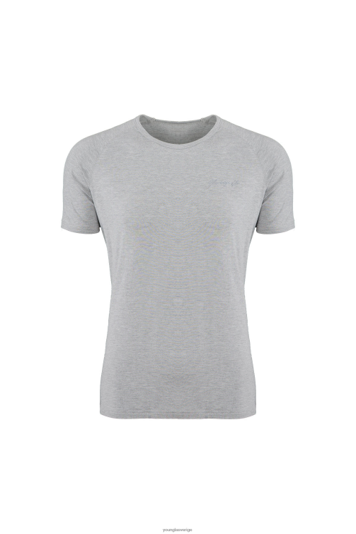 YoungLA män 422 monterad delt tee gråmelerad Kläder 62TXL383