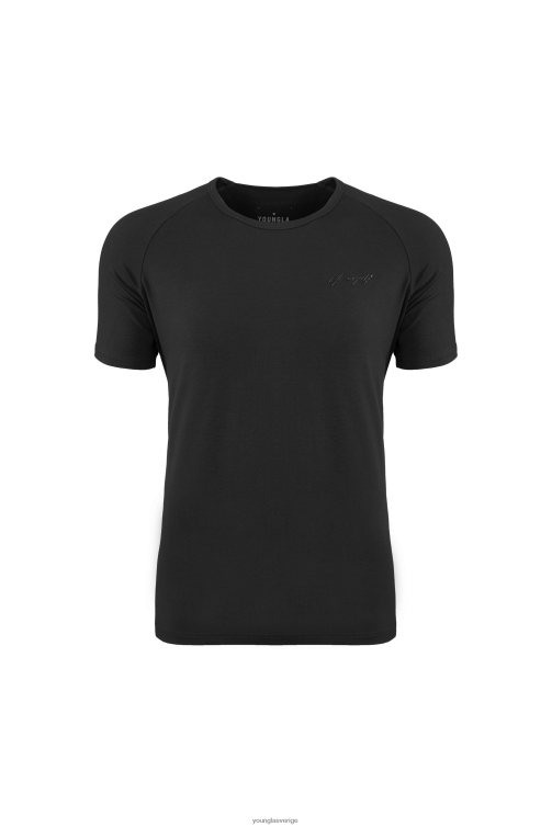 YoungLA män 422 monterad delt tee svart Kläder 62TXL381