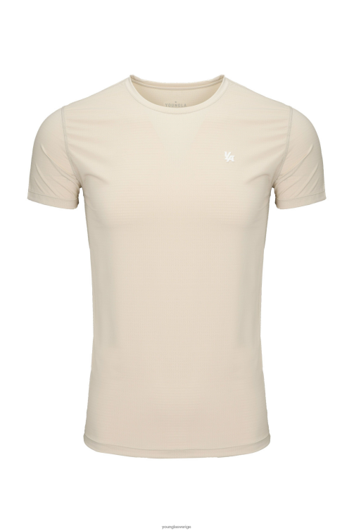 YoungLA män 423 zephyr kompression kort ärm beige Kläder 62TXL142