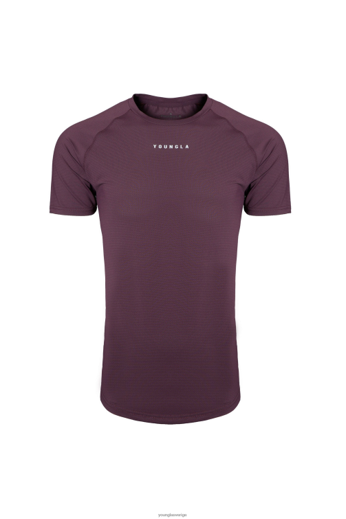 YoungLA män 440 performance line kortärmade skjortor plommon Kläder 62TXL439