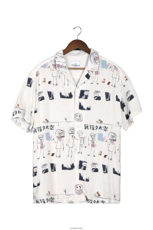 YoungLA män 445 cabo vibez skjortor tryckta barn i rymden Kläder 62TXL315