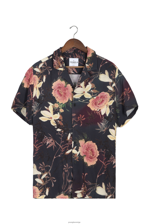 YoungLA män 445 cabo vibez skjortor tryckta höstnätter Kläder 62TXL311