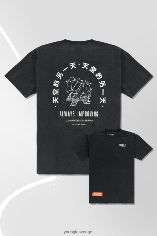 YoungLA män 449 tvättade dropptröjor dag i himlen Kläder 62TXL272