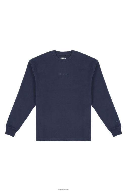 YoungLA män 450 molnskum långa ärmar Marin Kläder 62TXL411