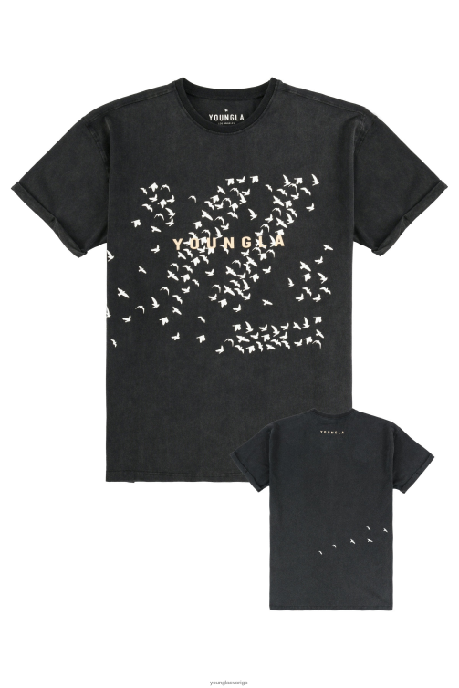 YoungLA män 452 flocken tees flockblock Kläder 62TXL266