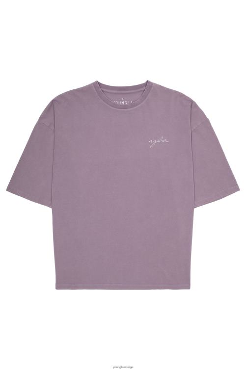 YoungLA män 464 skyline superstora t-shirts lavendel tvätt Kläder 62TXL276