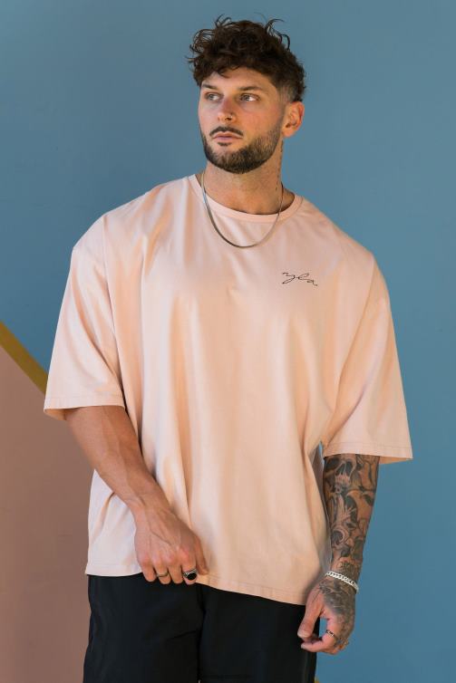 YoungLA män 464 skyline superstora t-shirts lavendel tvätt Kläder 62TXL276