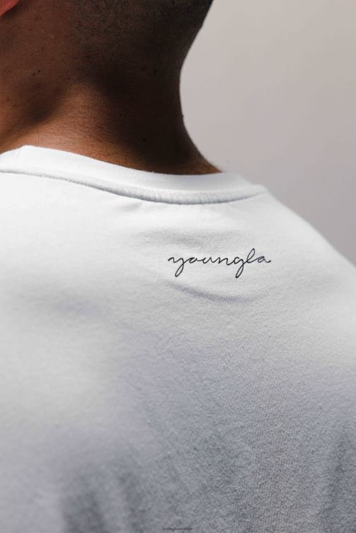 YoungLA män 464 skyline superstora t-shirts lavendel tvätt Kläder 62TXL276