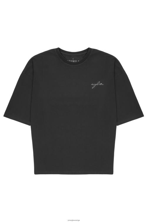 YoungLA män 464 skyline superstora t-shirts plommon perfekt tvätt Kläder 62TXL277