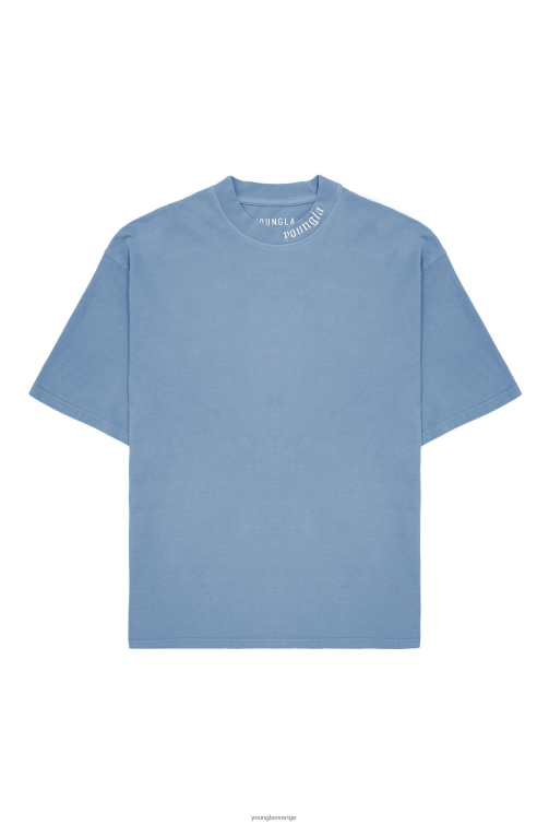 YoungLA män 467 romerska tees blå Kläder 62TXL151