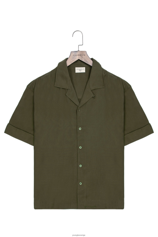 YoungLA män 468 klass skjortor oliv Kläder 62TXL158