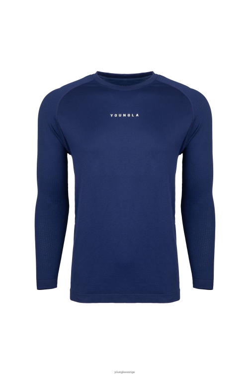 YoungLA män 823 new gen kompression långärmad beacon blå Kläder 62TXL358