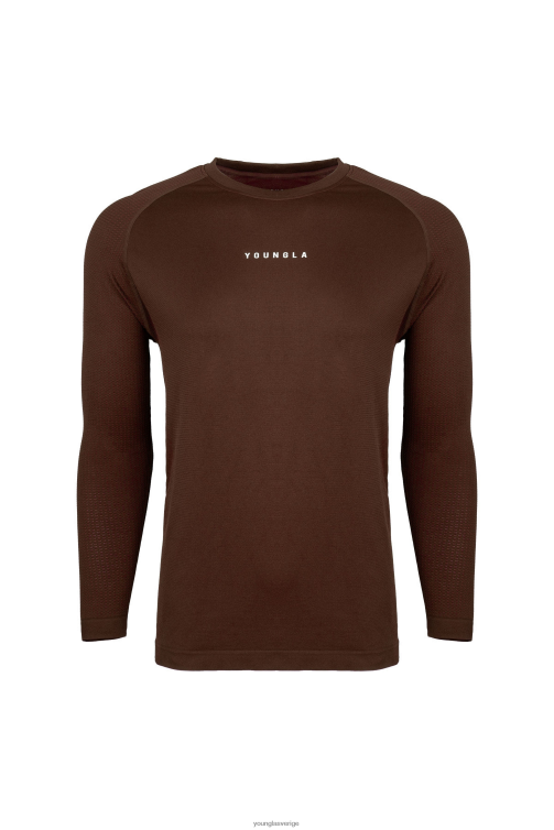 YoungLA män 823 new gen kompression långärmad choklad plommon Kläder 62TXL360