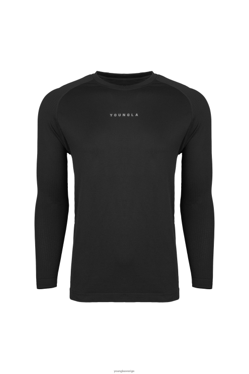 YoungLA män 823 new gen kompression långärmad svart Kläder 62TXL359
