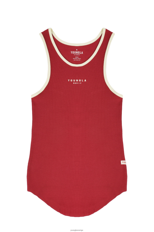 YoungLA män 313 raket rib tankar röd Kläder 62TXL53