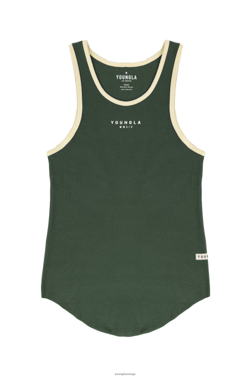 YoungLA män 313 raket rib tankar skog grön Kläder 62TXL50