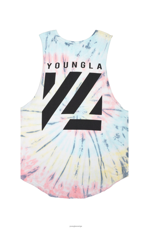 YoungLA män 321 tie dye block avskurna tankar sockervadd Kläder 62TXL12