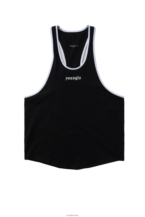 YoungLA män 322 gyllene era stridsvagnar svart Kläder 62TXL30