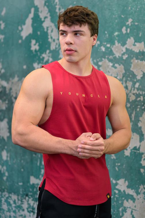 YoungLA män 332 oändliga muskeltankar skog grön Kläder 62TXL64