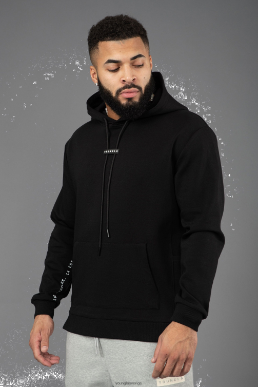 YoungLA män 542 pro-tech hoodies svart Kläder 62TXL784