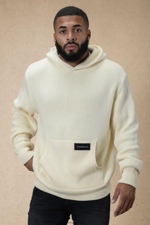 YoungLA män 547 mojave stickade hoodies off-white Kläder 62TXL765