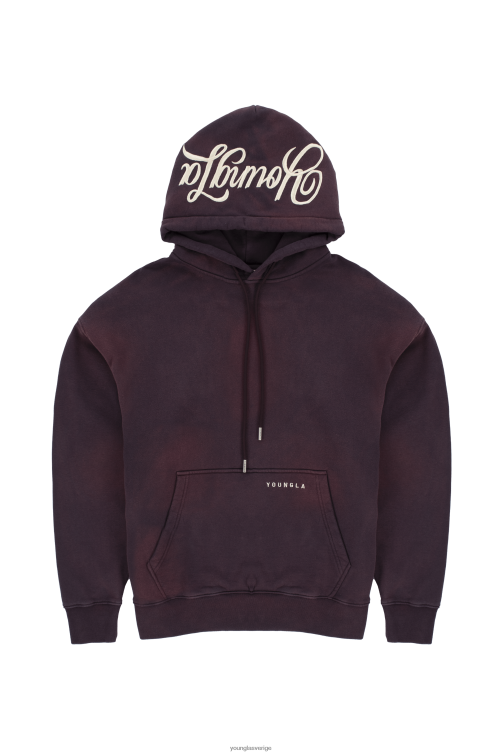 YoungLA män 549 phantom hoodies röd tvätt Kläder 62TXL769