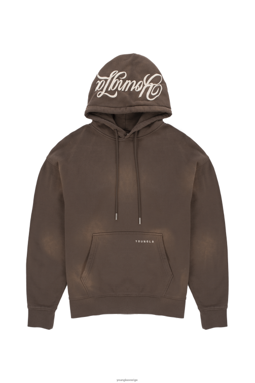 YoungLA män 549 phantom hoodies röd tvätt Kläder 62TXL769