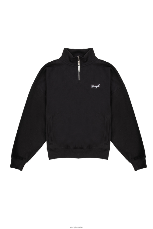 YoungLA män 558 supersized g kvarts blixtlås svart Kläder 62TXL834